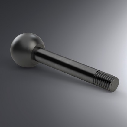 Ball Knob Handle - Bakelite Knob with Steel Handle - Metric (WDS 135)