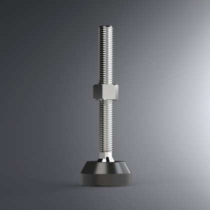 Levelling Feet - Steel Nickel Plated with Plastic 40mm Base (WDS 778)