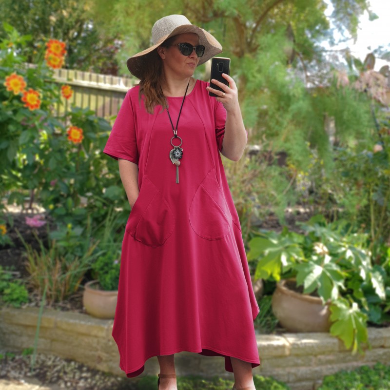 Plus Size Summer Cotton Jersey Maxi Dress Made in Britain