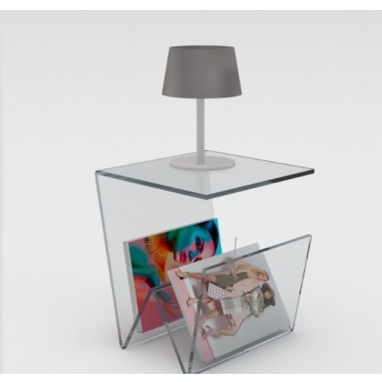 Side Table With Magazine Rack